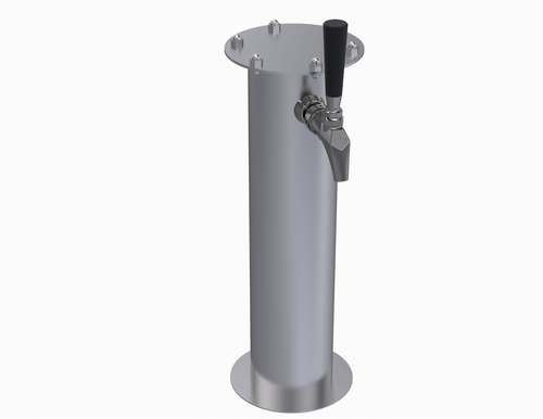 Krowne Metal Corporation KF-1S Single Faucet Frankenstein Tower Glycol Cooled Brushed Stainless Steel 17 Inch High