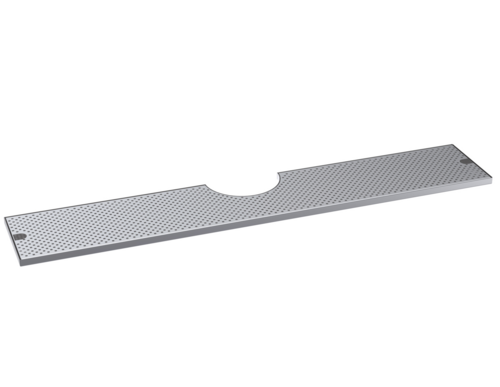 Krowne Metal Corporation KDT-10X51S Drip Tray 51W x 10D with Notch to Sit Flush with Tower Brushed Stainless Steel