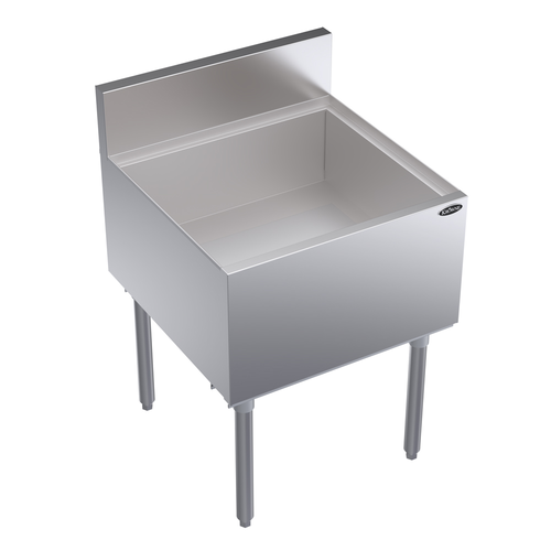 Krowne Metal Corporation KR24-24 Royal Series Underbar Ice Bin Cocktail Unit 24W x 24D 92lb Capacity NSF