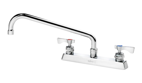 Krowne Metal Corporation 15-512L-W-E4 Royal Series 8 Deck Mount Faucet With 12 Swing Spout Vandal Resistant Handles