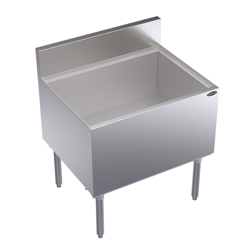 Krowne Metal Corporation KR24-30-10 Royal Series Underbar Ice Bin Cocktail Unit 30W x 24D 115lb Capacity Stainless Steel