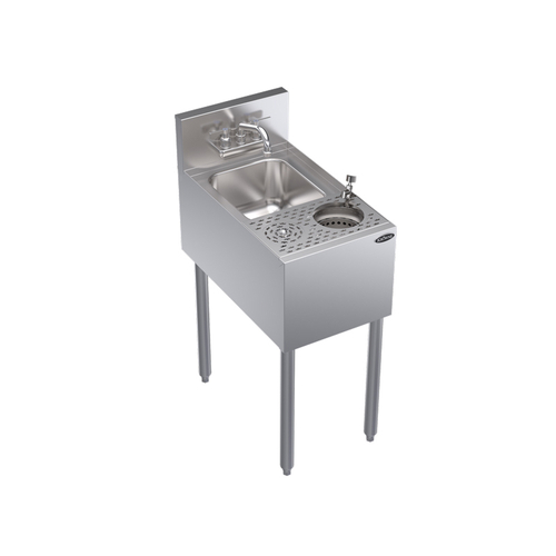 Krowne Metal Corporation KR24-MS14 Royal Series Underbar Speed Unit 14W x 24D with Sink Bowl and Faucet