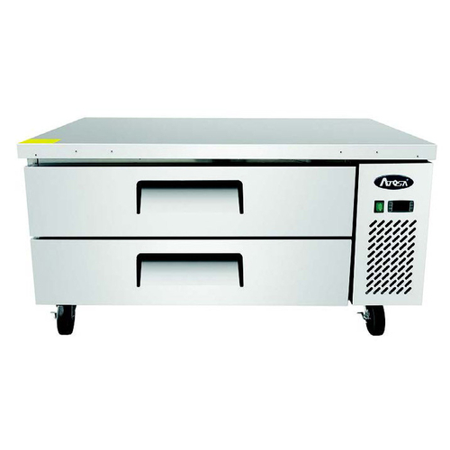 Atosa USA MGF8451GR Chef Base 52W x 33D x 26H Self-Contained Refrigeration 8.4 cu ft with Drawers and Pans
