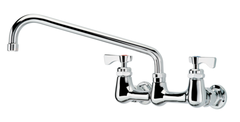Krowne Metal Corporation 14-812L-W-E4 Royal Series 8 Inch Wall Mount Faucet 12 Inch Swing Spout Vandal Resistant Handles