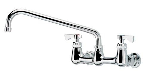 Krowne Metal Corporation 14-812L-W-E4 Royal Series 8 Inch Wall Mount Faucet 12 Inch Swing Spout Vandal Resistant Handles