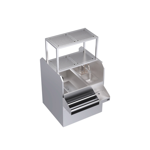 Krowne Metal Corporation KRPT-36LP-10 Royal Series Underbar Ice Bin Cocktail Station 36W x 45D x 45H