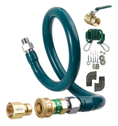 Krowne Metal Corporation M12560K Royal Series Moveable Gas Connection Kit 1-1/4 I.D. 60 long stainless steel tubing
