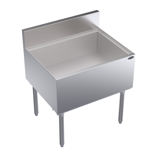 Krowne Metal Corporation KR24-30 Royal Series Underbar Ice Bin Cocktail Unit 30W x 24D 115lb Capacity NSF