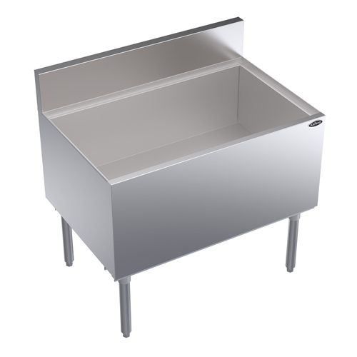 Krowne Metal Corporation KR24-36-10 Royal Series Underbar Ice Bin Cocktail Unit 36W x 24D 138lb Capacity NSF