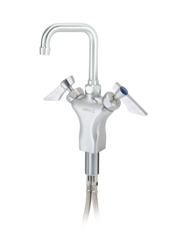Krowne Metal Corporation DX-625 Diamond Series Faucet Deck Mount Single Hole 4 1/2 Inch Double Bend Spout