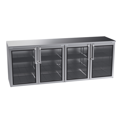 Krowne Metal Corporation BR96 Remote Back Bar Storage Cabinet 96W x 24D Stainless Steel NSF7 ETL Sanitation
