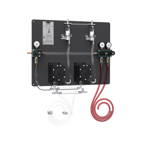 Krowne Metal Corporation KBP-PF2 MasterTap Pump Panel with 2 Empty Keg Detectors 2 Beer Lines