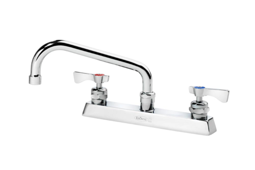 Krowne Metal Corporation 15-508L-L-E6 Royal Series 8 Inch Deck Mount With 8 Inch Swing Spout Lever Handles 22 Gpm