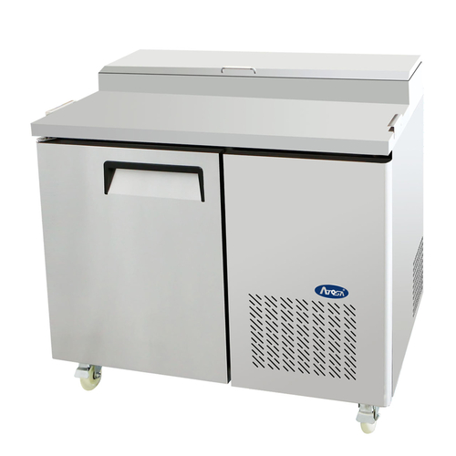 Atosa USA MPF8201GR Refrigerated Pizza Prep Table 44 inch with Self Closing Door and Digital Temperature Control