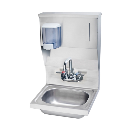 Krowne Metal Corporation HS-56 Hand Sink Wall Mount Stainless Steel with Faucet Soap Dispenser NSF Certified