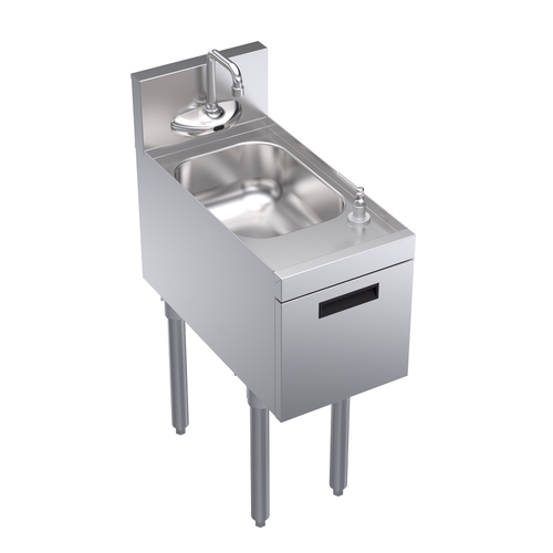 Krowne Metal Corporation KR24-12ST-E Royal Series Underbar Hand Sink Unit 12W x 24D x 36-1/2H NSF Certified
