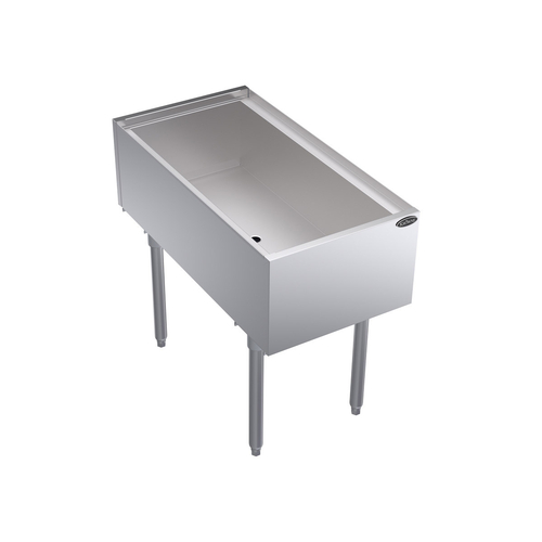 Krowne Metal Corporation KRPT-1836 Royal Series Underbar Ice Bin Cocktail Station 18W x 35D 130 lbs Ice Capacity