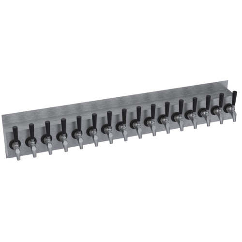 Krowne Metal Corporation KWM-16S Wall Mount Tower 16 Faucets Drip Tray Glycol Cooled Brushed Stainless Steel Finish