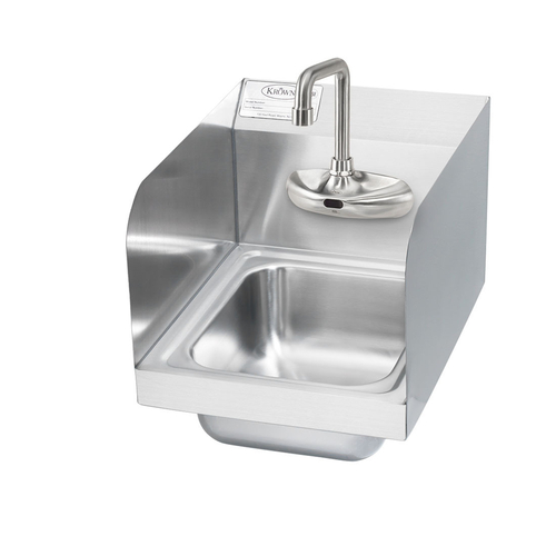 Krowne Metal Corporation HS-65 Hand Sink Wall Mount 9W x 11D x 5 Deep Bowl Electronic Faucet NSF ADA Compliant