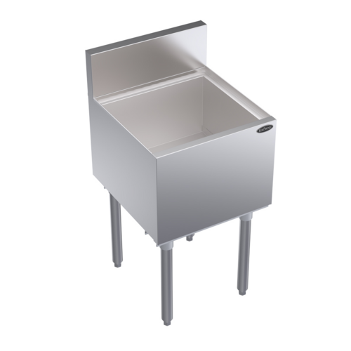 Krowne Metal Corporation KR19-18-7 Royal Series Underbar Ice Bin Cocktail Unit 18W x 19D 55lbs Ice Capacity NSF