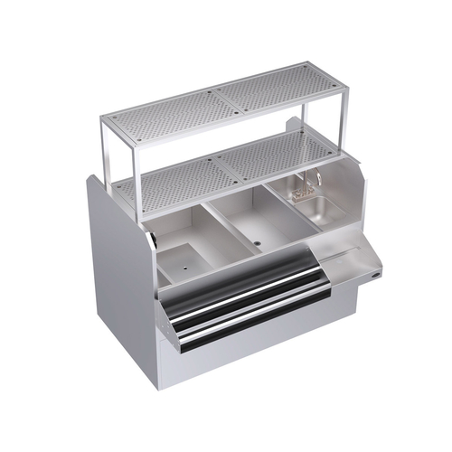 Krowne Metal Corporation KRPT-60LP-10 Royal Series Underbar Ice Bin Cocktail Station 60W x 45D x 45H NSF Certified