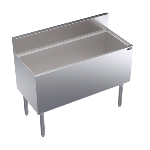 Krowne Metal Corporation KR19-42DP Royal Series Underbar Ice Bin Cocktail Unit 42W x 19D 170lb Capacity NSF