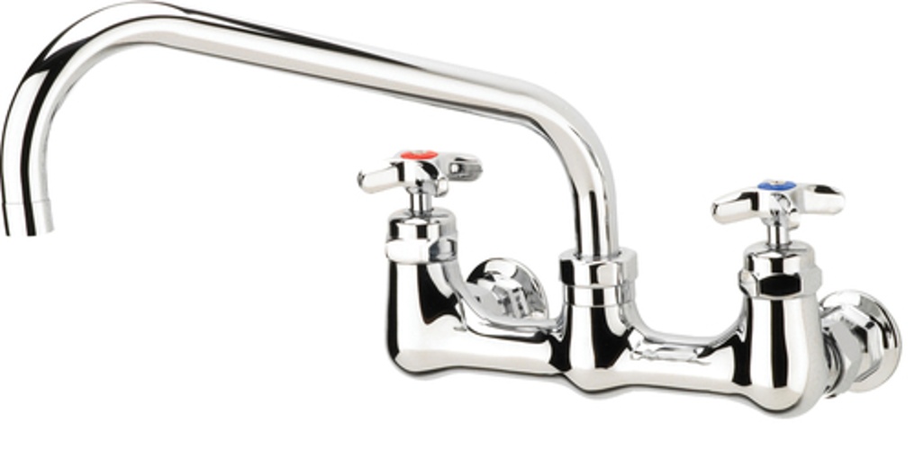Krowne Metal Corporation 18-814L Royal Series Full Flow Faucet Splash Mounted 8 Inch Centers 14 Inch Spout