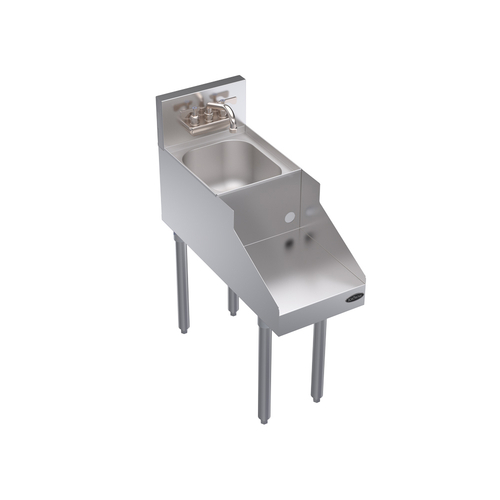 Krowne Metal Corporation KR29-12BD Royal Series Underbar Blender Station with Dump Sink 12W x 29D x 36H NSF