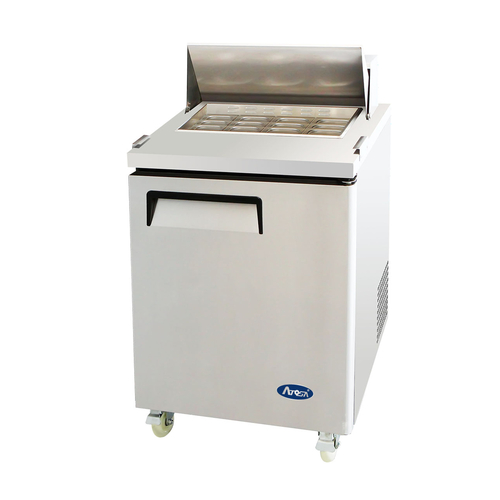 Atosa USA MSF8305GR Sandwich Salad Mega Top Refrigerator 27-1/2W x 34D x 46-5/8H 7.2 cu ft Self Closing Door