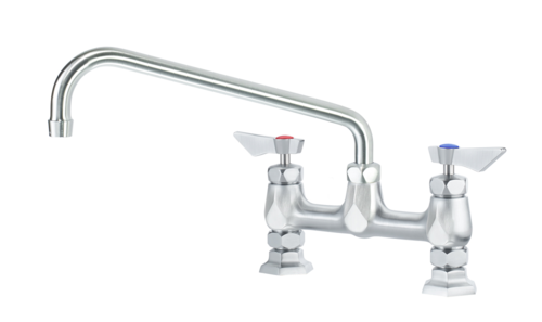 Krowne Metal Corporation DX-912 Krowne Diamond Series Faucet Raised Deck Mount 8 Inch Centers 12 Inch Swing Spout