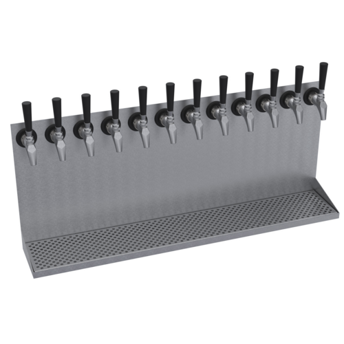 Krowne Metal Corporation KWMDT-12S Wall Mounted Drip Tray 36 Inch Brushed Stainless Steel for Twelve Faucets