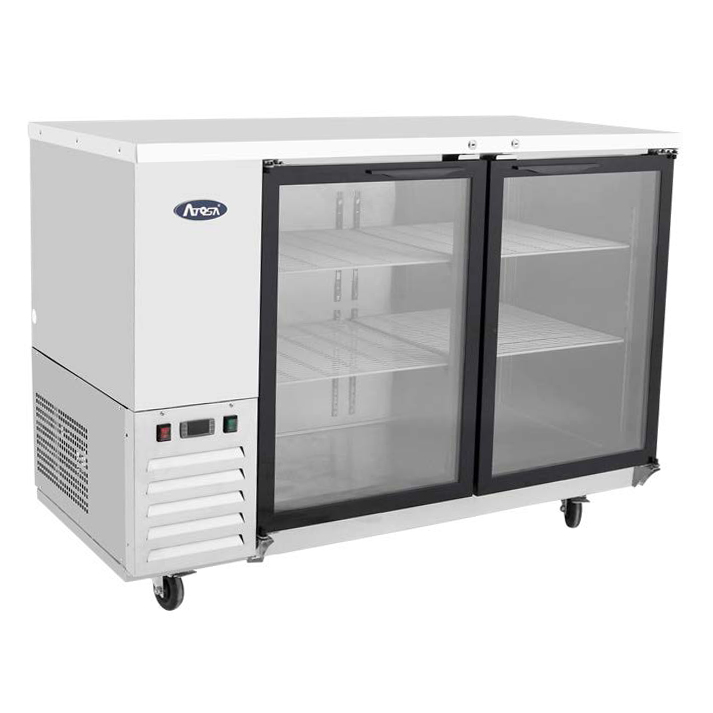 Atosa USA SBB48GGRAUS1 Back Bar Cooler 48 inch Two Section Stainless Steel Digital Control 11.5 cu ft Capacity