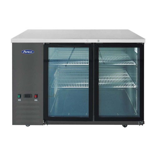Atosa USA SBB48GGRAUS2 Back Bar Cooler 48 inch Two Section Self Contained Refrigeration 11.5 cu ft Capacity