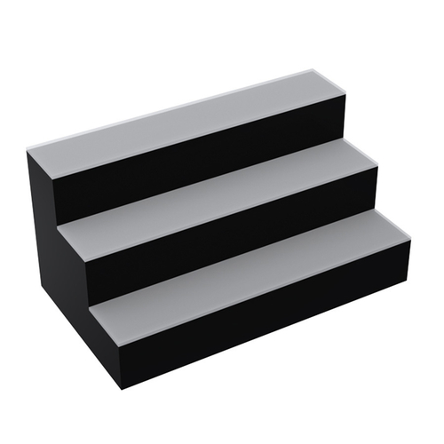 Krowne Metal Corporation KR-3T24-R Royal Series Lighted Countertop Liquor Display 3 Tier 24W Multi Color LED Lights