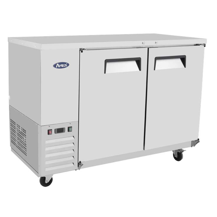 Atosa USA SBB59GRAUS1 Back Bar Cooler 57-3/4 inch Two Section Stainless Steel 15 cu ft Capacity