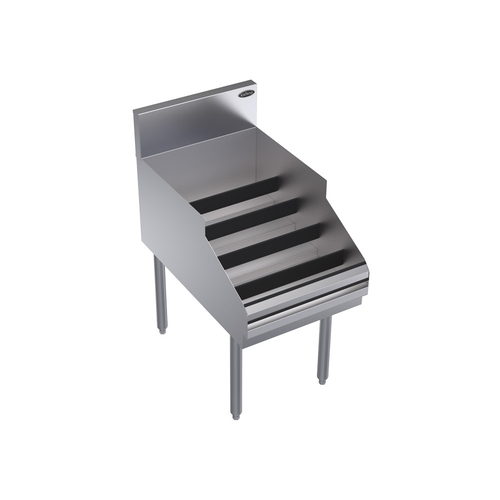 Krowne Metal Corporation KR29-18RD Royal Series Underbar Liquor Bottle Display Unit 18W x 29D Holds 20 Bottles