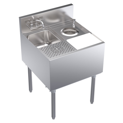Krowne Metal Corporation KR24-MS24 Royal Series Underbar Speed Station 24W x 24D 10x12x7 Sink Bowl NSF