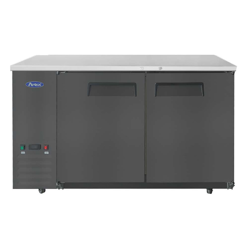 Atosa USA SBB59GRAUS2 Back Bar Cooler 57-3/4 inch Two Section Self Contained Refrigeration 15 cu ft Capacity