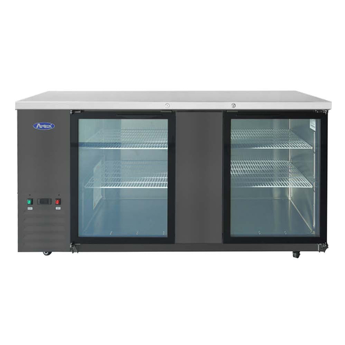 Atosa USA SBB69GGRAUS2 Back Bar Cooler 68 inch Two Section Self Contained Refrigeration 18.6 cu ft Capacity