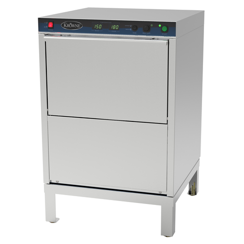 Krowne Metal Corporation GWH-24 Underbar Glasswasher High Temperature Fresh Water Sanitized 25 Racks Per Hour