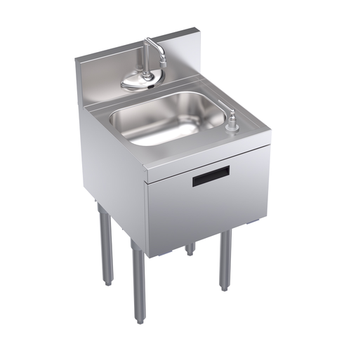 Krowne Metal Corporation KR19-18ST-E Royal Series Underbar Hand Sink Unit 18W x 19D x 36-1/2H with Electronic Faucet