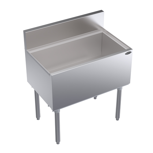 Krowne Metal Corporation KR19-30 Royal Series Underbar Ice Bin Cocktail Unit 30W x 19D 92lbs Ice Capacity