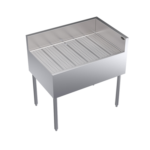 Krowne Metal Corporation KR24-C36R Royal Series Underbar Corner Drainboard 36W x 24D x 36-1/2H NSF
