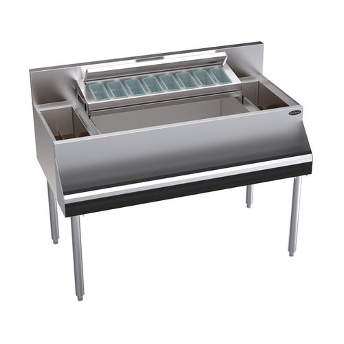 Krowne Metal Corporation KR24-MS46C-10 Royal Series 8 Elixir Mixology Multi-Station with Cold Plate and Ice Bin