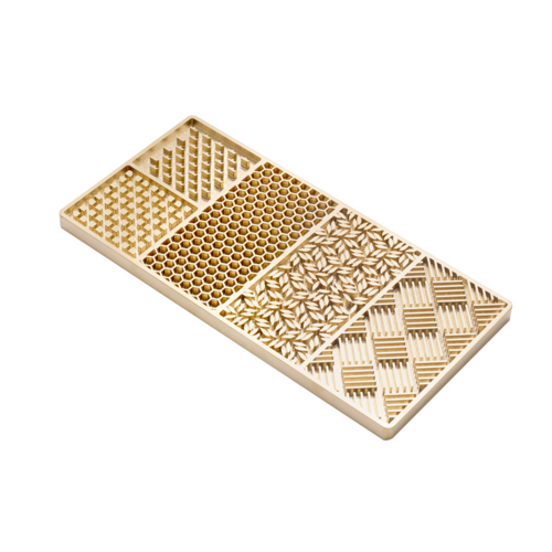 Krowne Metal Corporation KDP1-48 Krowne Ice Design Plate 8W X 4D 10mm Thick Brass Plate