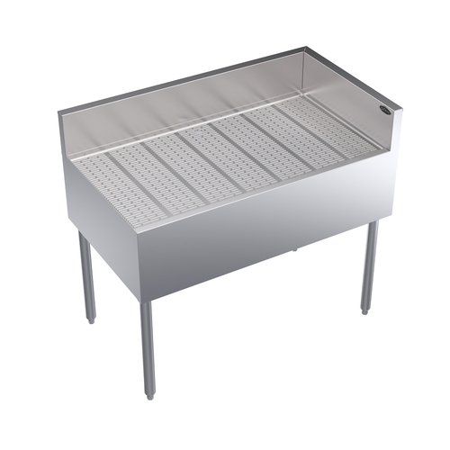 Krowne Metal Corporation KR24-C42R Royal Series Underbar Corner Drainboard 42W x 24D x 36-1/2H Stainless Steel