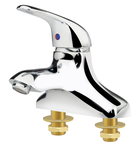 Krowne Metal Corporation 14-520L Royal Series Single Lever Lavatory Faucet Deck Mount 4 Inch Centers 0.5 GPM Aerator