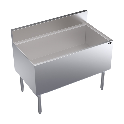 Krowne Metal Corporation KR24-42-10 Royal Series Underbar Ice Bin Cocktail Unit 42W x 24D 161lb Capacity Stainless Steel
