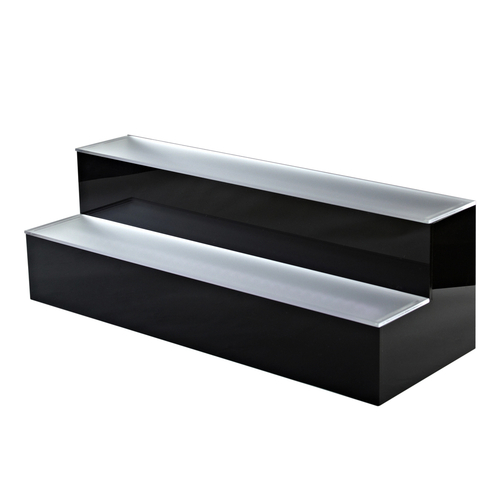 Krowne Metal Corporation KR-2T24-R Royal Series Lighted Countertop Liquor Display 2 Tier 24 Inch Wide Multi Color LED