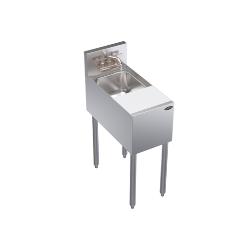 Krowne Metal Corporation KR24-MC12 Royal Series Underbar Speed Station 12W x 24D Dump Sink Cutting Board Stainless Steel